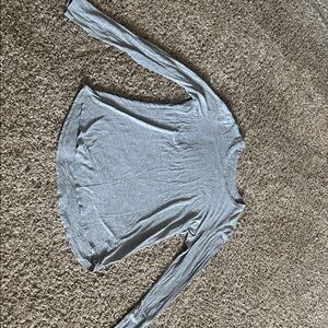 Figs Women's Heather Gray Long Sleeve Top